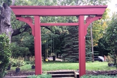 Braun Home entrance to sunken garden