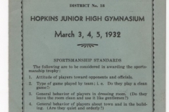 1932 Deephaven HS Basketball Tournament